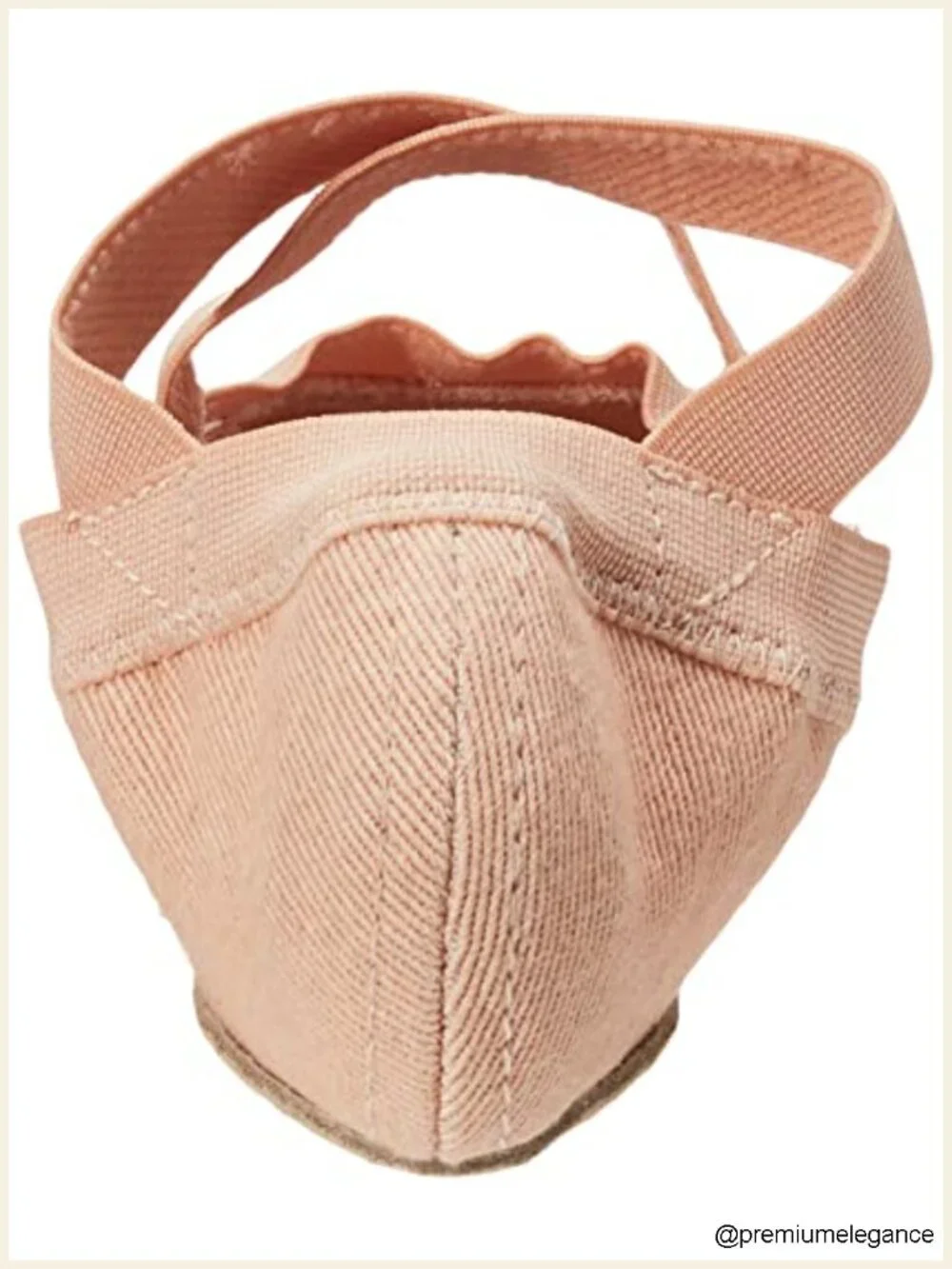 Stretch Canvas Split Sole Ballet Slipper, Elastic Cross Straps, Dance Shoes